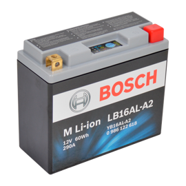 Bosch lithium MC batteri LB16AL-A2 12volt 5Ah +pol til højre